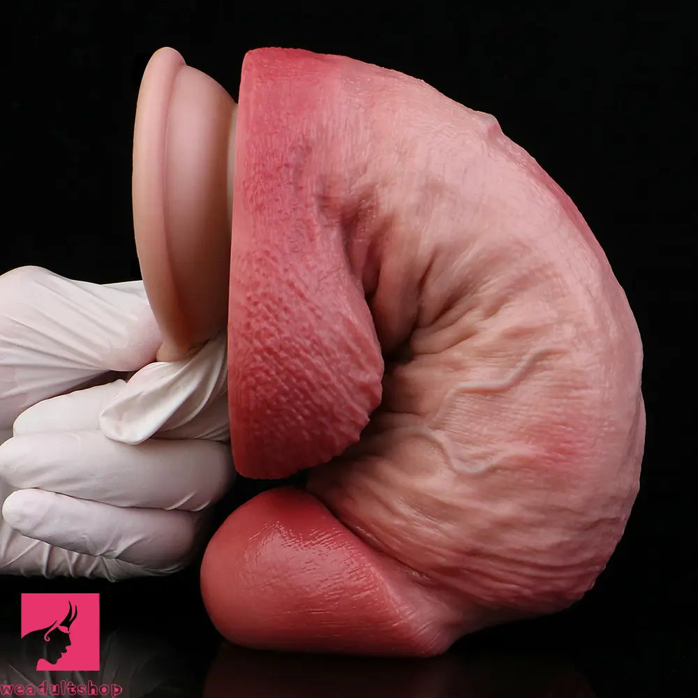 8.66in Veins Big Lifelike Silicone Double Layer Realistic Cumming Dildo