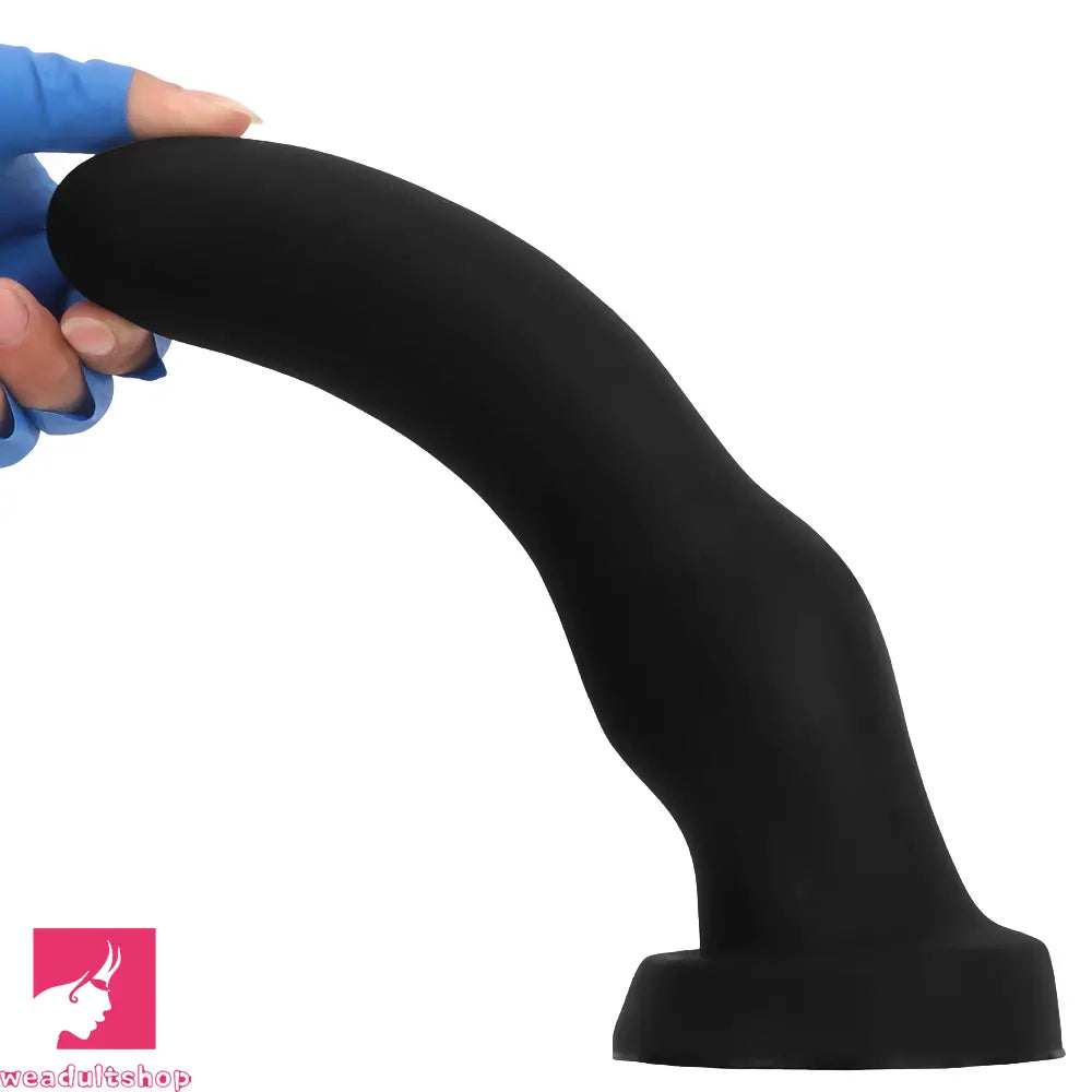 7.67in 9.25in 11.22in Black Silicone Anal Plug Dildo For Anal Masturbator