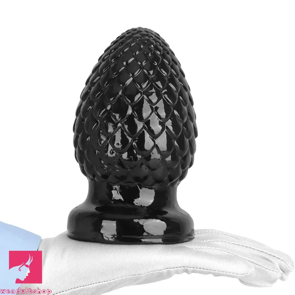 3.93in 5.9in Newbie Clit Female Masturbator PVC Black Butt Plug Dildo
