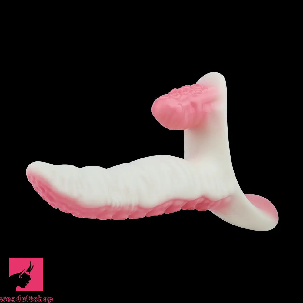 6.5in Tentacle Strap on Vibrating Dildo Natural Curved Soft Cock Toy