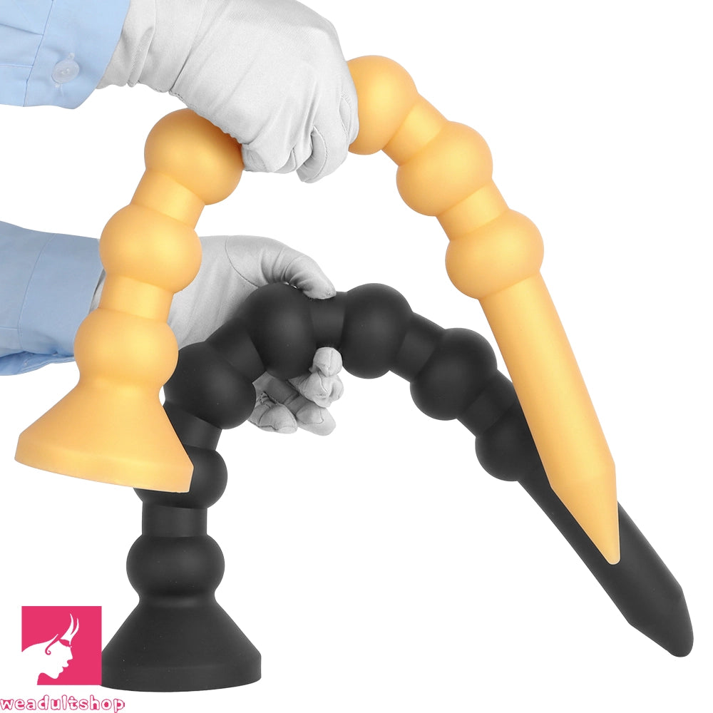 23.62in Soft Seven Beads Expansion Long Deep Huge Anal Plug Cock Dildo