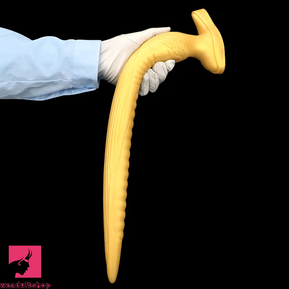 12.2in 16.14in 20.07in Gold Silicone Super Long Anal Dilator Dildo Huge Toy
