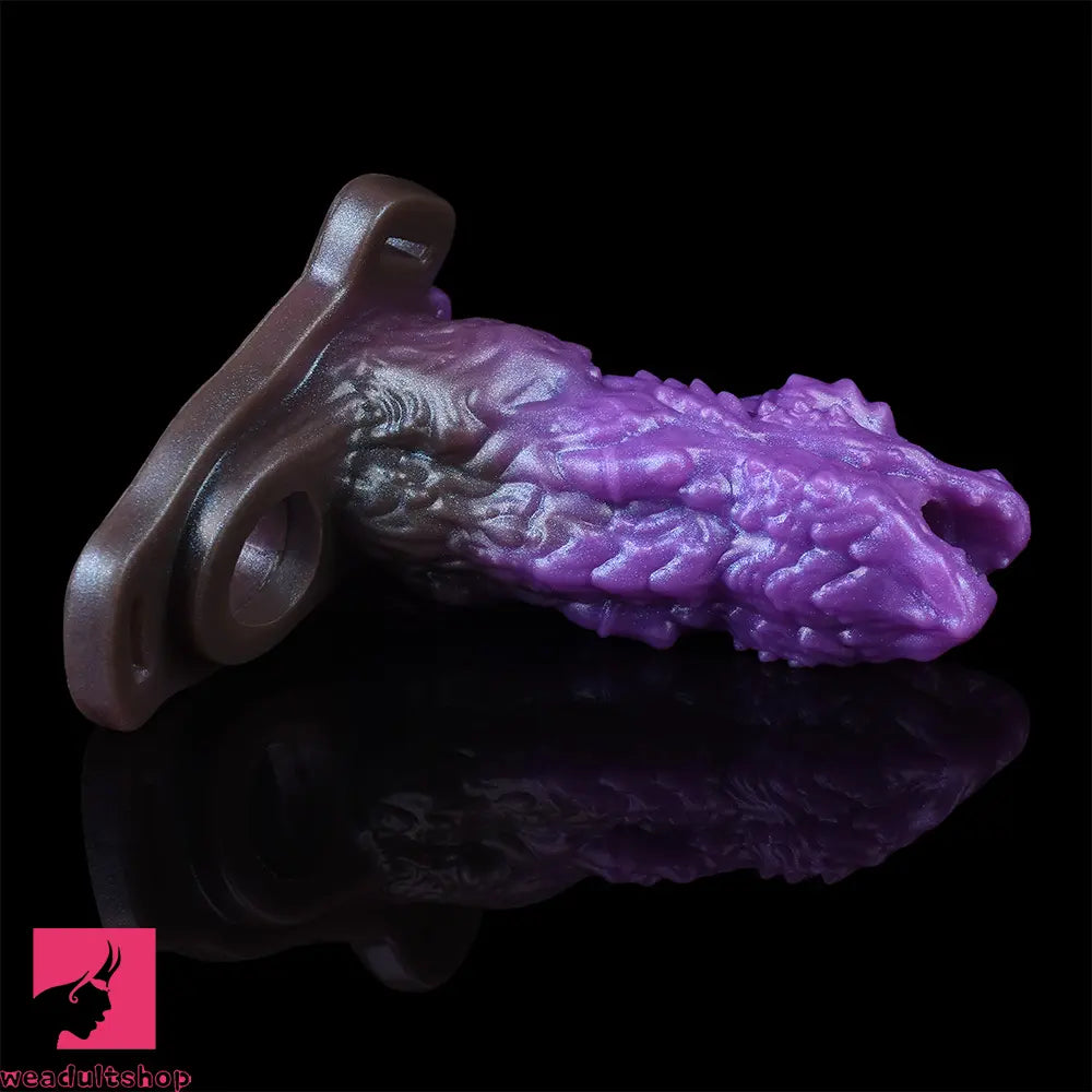 5.62in Dragon Beast Creature Odd Hollow Dildo Sleeve With Penis Ring