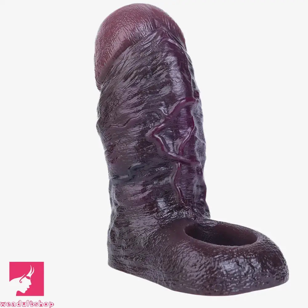 4.13in 4.64in 6.1in 6.69in Hollow Silicone Soft Cock Sleeve Masturbation