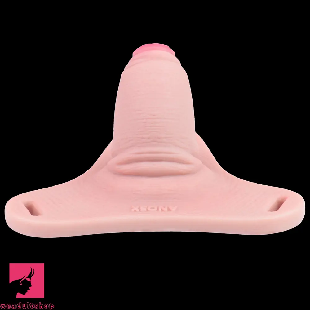 3.54in Strap on Chastity Dildo Wearable Realistic Cock Cage For Men Dilator