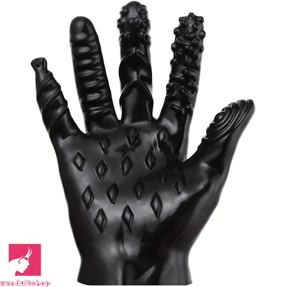 8.3in Finger Spiked Dildo Glove For Manual Massage Stimulating Clit Toy