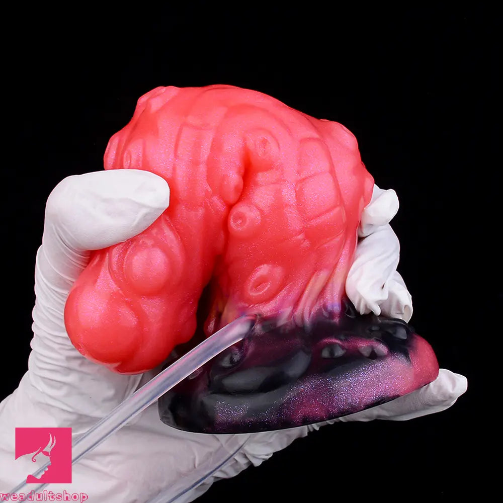 5.91in Fantasy Octopus Silicone Flexible Inflatable Spraying Water Dildo