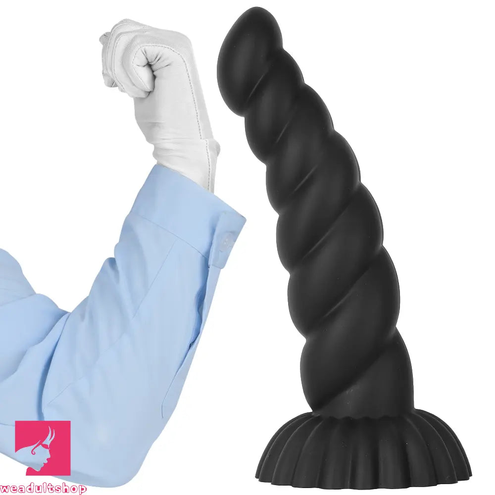 14.76in Silicone Black Extra Large Thick Anal Plug Dildo For Masturbation