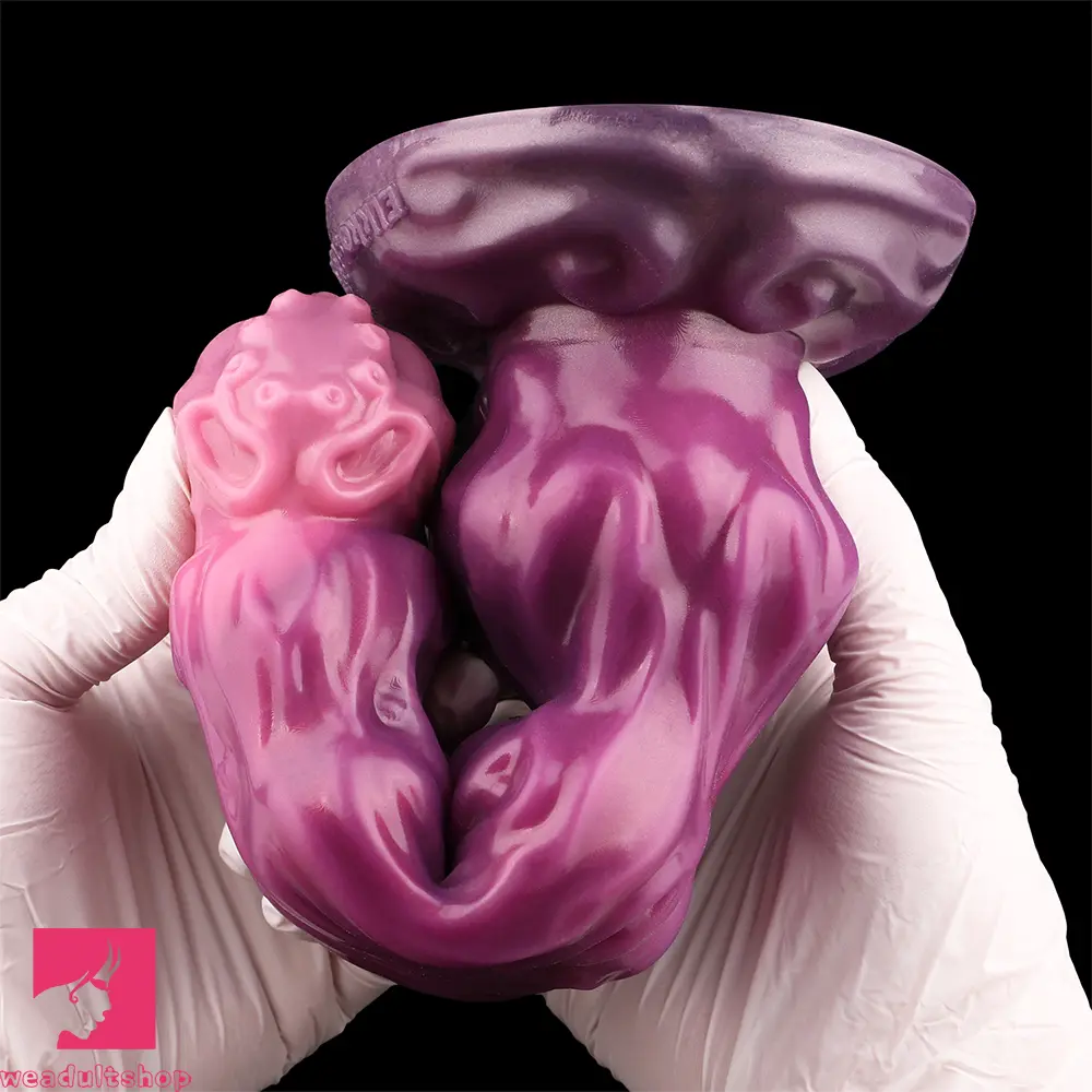 9.68in Inflatable Silicone Soft Big Fantasy Odd Dildo Penis Sex Simulator