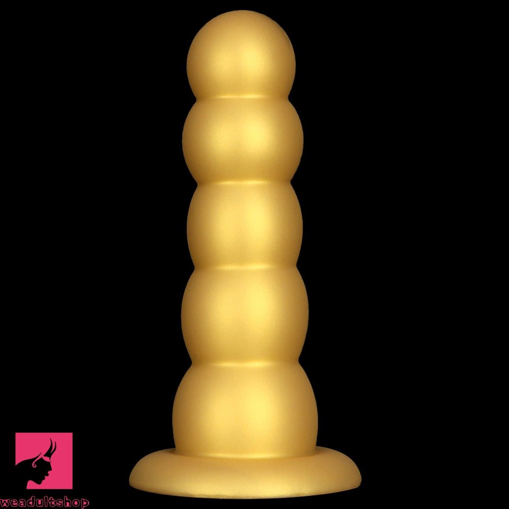 7.08in 9.05in 10.62in Silicone Soft Five-Bead Pull-Bead Butt Plug Cock Dildo