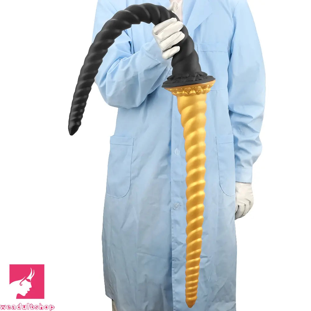 22.04in Liquid Silicone Super Long Texture Anal Plug Large Soft Sex Dildo