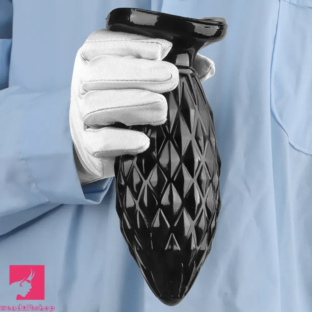 7.48in Black PVC Butt Plug Dildo For Men And Women Sexual Intimate Sex