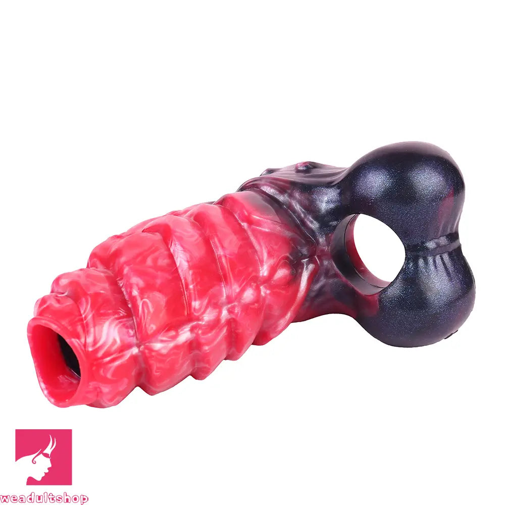 5.66in Fantasy Hollow Dildo Built-in keel Vibration Remote Penis Sleeve