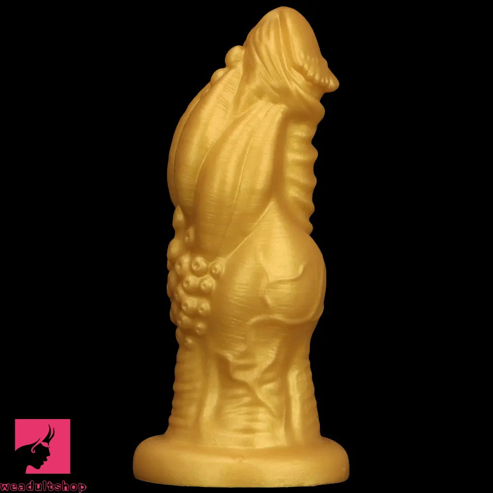8.66in 9.06in 9.84in 11.42in 12.4in Golden Silicone Fantasy Soft Anal Dildo