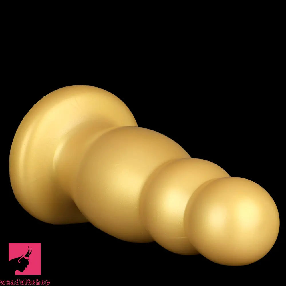 6.7in 10.23in Golden Silicone Extra Large Thick Butt Plug Dildo Butt Beads