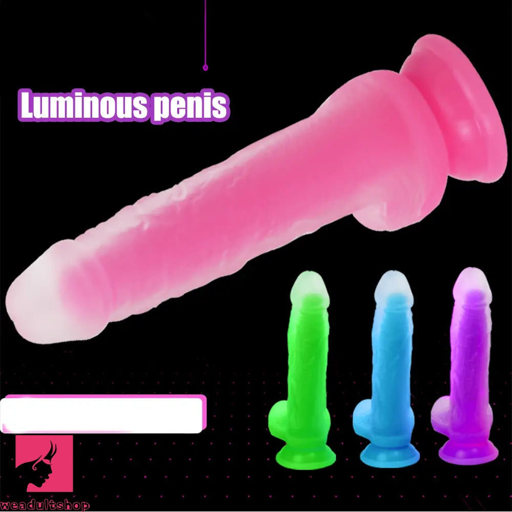 7.48in 9.25in Luminous Silicone Soft Dildo For Men Women Fucking Sex