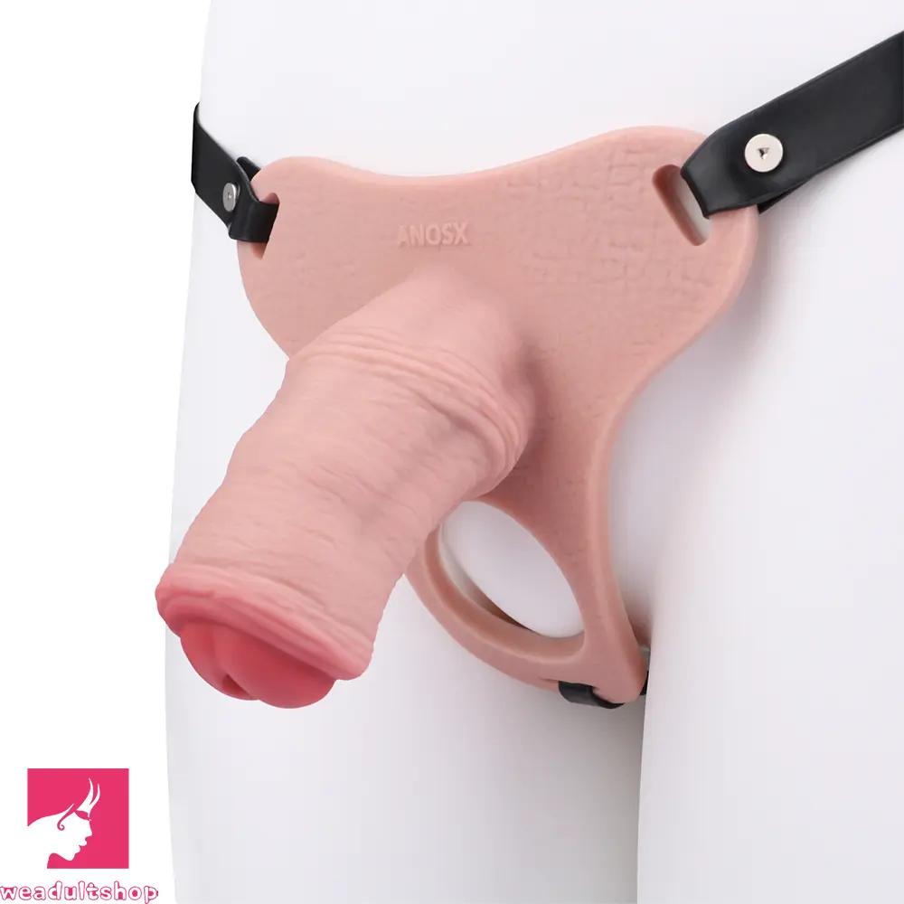 5.31in Silicone Horse Animal Penis Cage Strap on Chastity Dildo With Lock