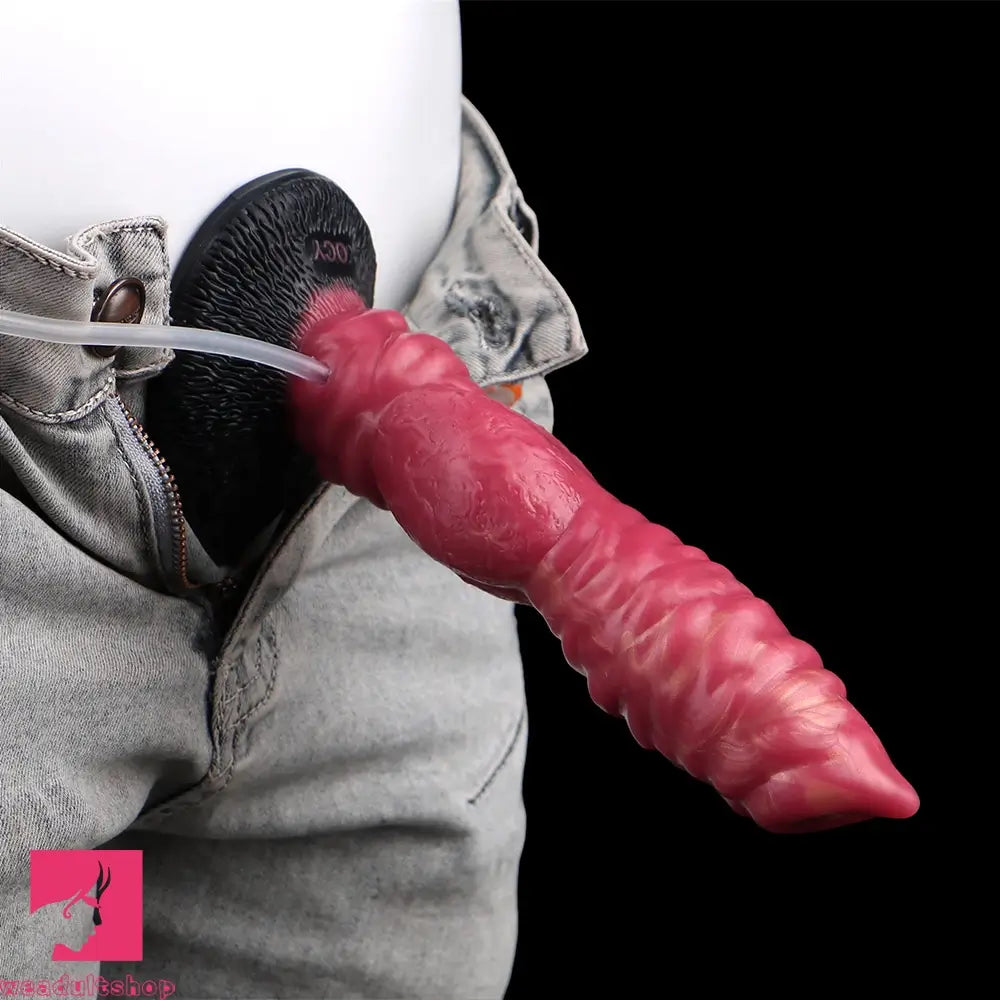 7.91in Dog Ejaculating Inflatable Silicone Soft Dildo For Women Cock Toy