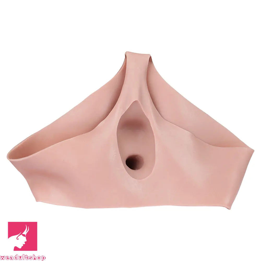 6.65in Silicone Realistic Feeling Strap on Dildo Pants Hollow Penis Sleeve