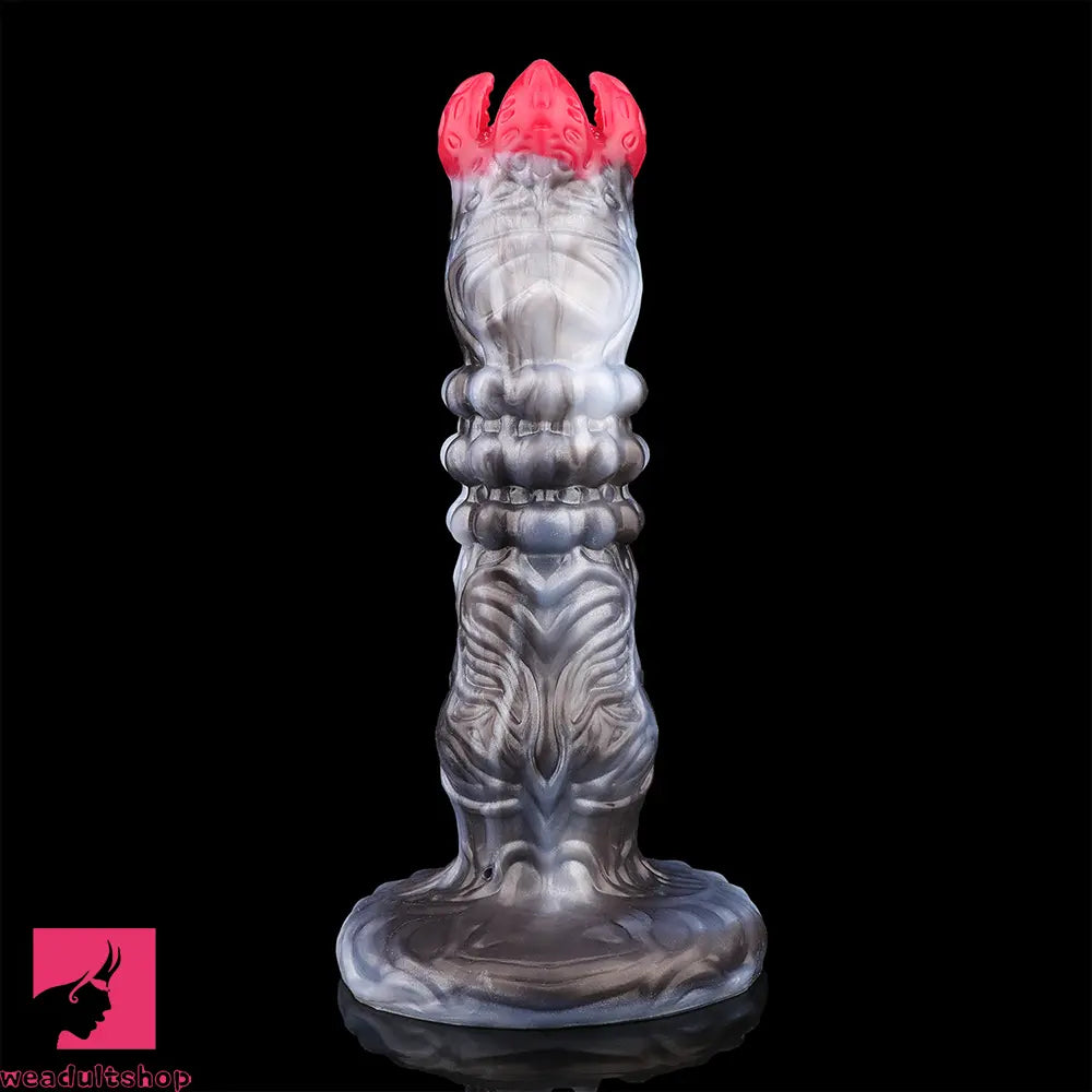 9.88in Ovipositor Egg Laying Inflatable Big Dildo Silicone Penis Texture