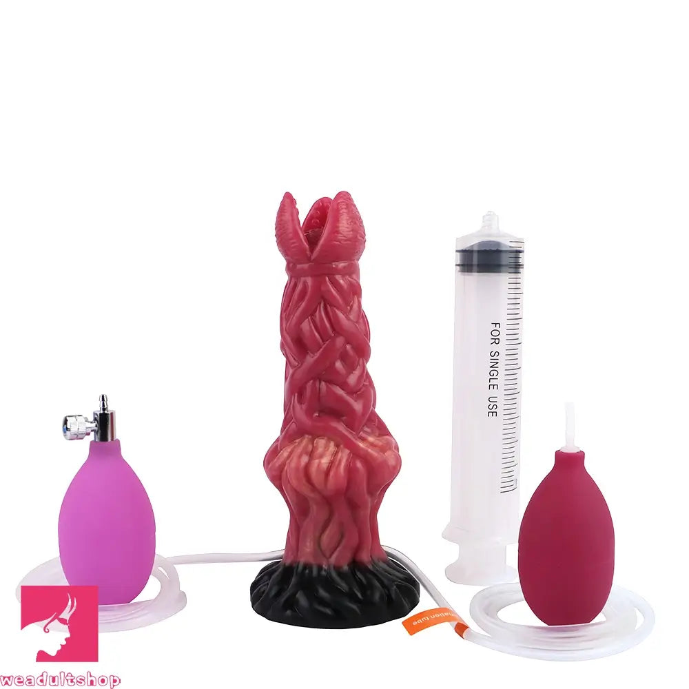 8.03in Ejaculating Inflatable Big Silicone Soft Fantasy Odd Creature Dildo