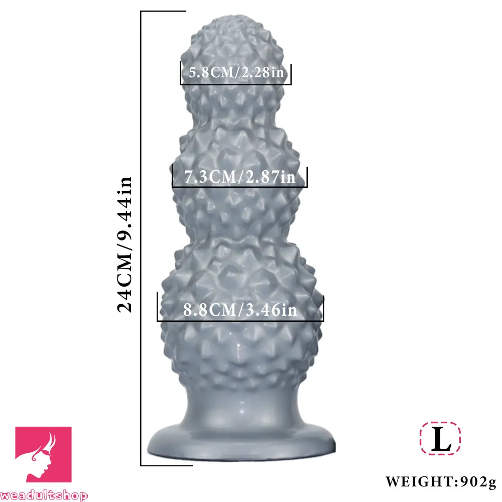 4.52in 6.73in 9.44in Lychee Shape Silicone Soft Butt Plug Dildo Sexy Product