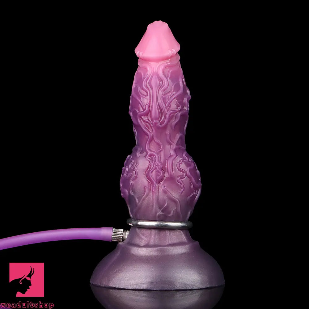 7.24in Fantasy Dog Knot Squeezing Inflatable Alien Penis Dildo For Sex