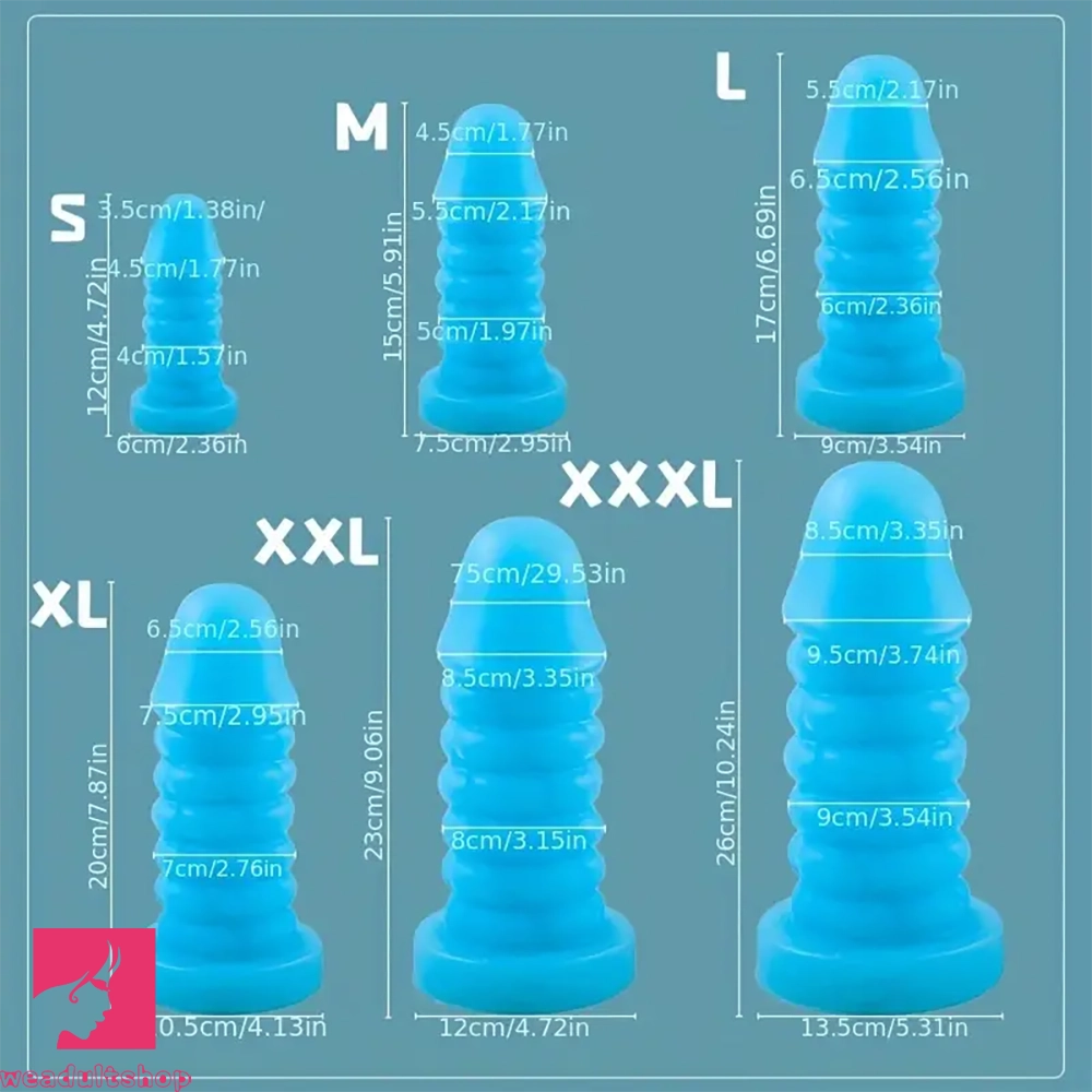 4.72in 5.9in 6.69in 7.87in 9.06in 10.24in Large Anal Plug Dildo Clit Toy