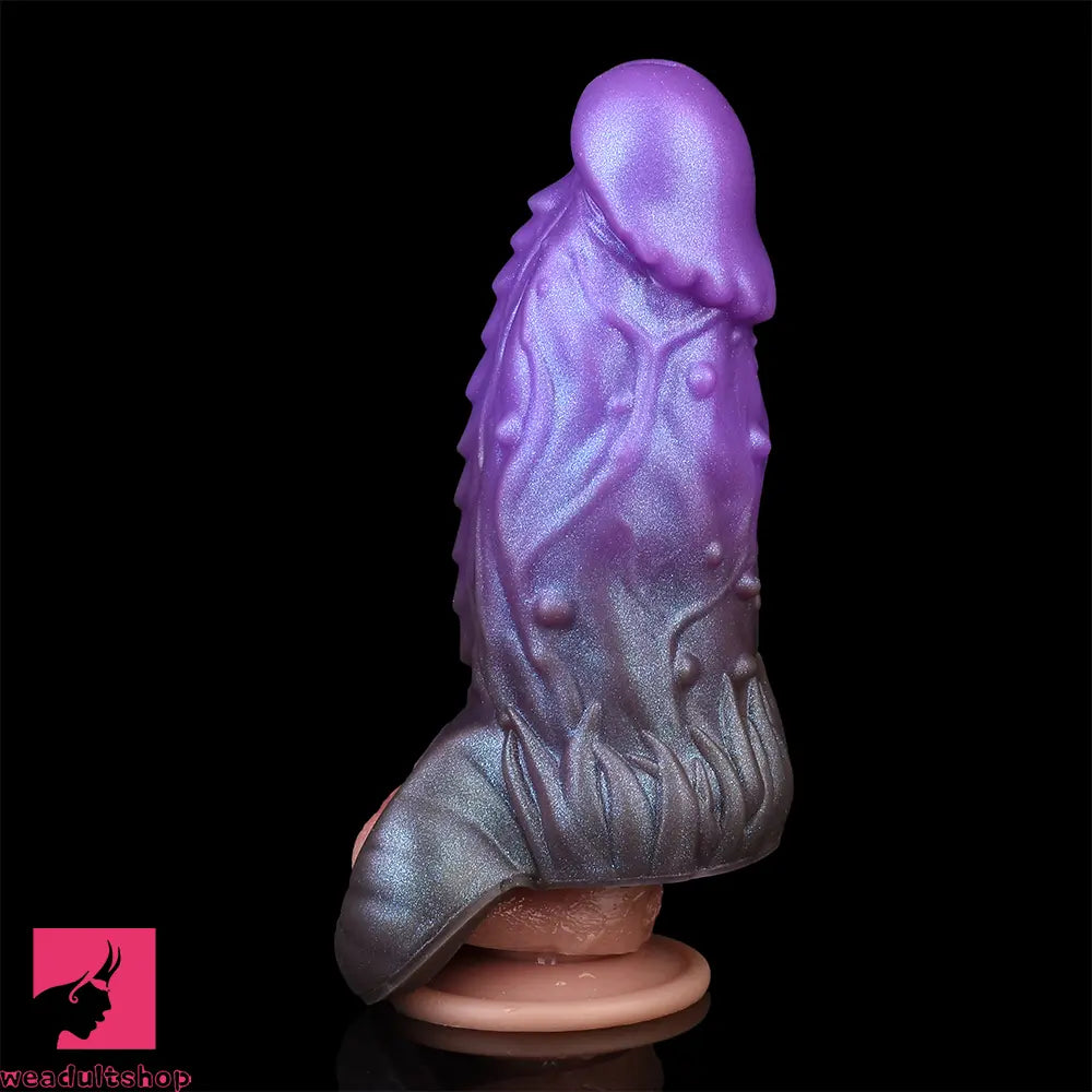 6.18in Dragon Fantasy Hollow Spiked Soft Dildo Sleeve For Cock Enlargement