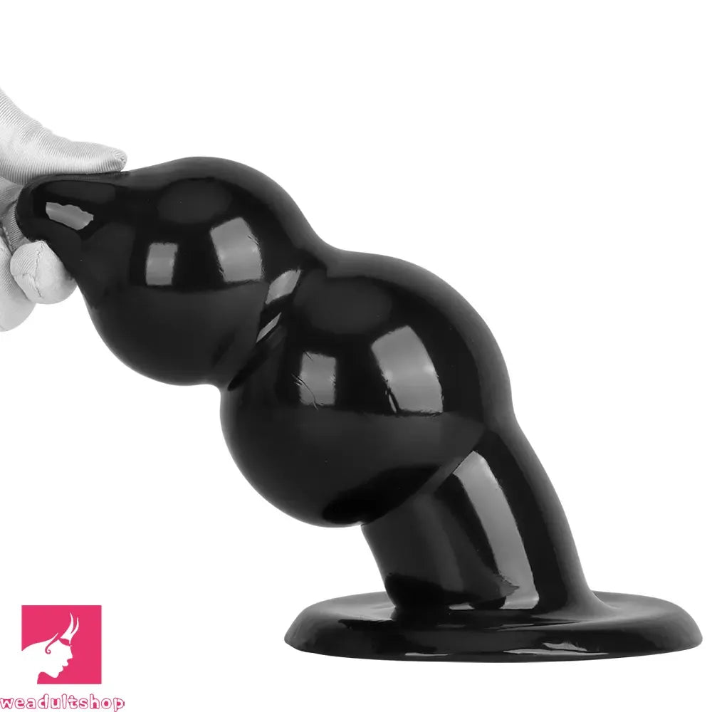 5.11in 9.05in Black Fantasy PVC Big Thick Butt Plug Dildo Cock Stimulator