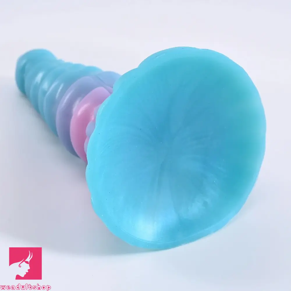 9in Gradient Faux Penis Anal Soft Blue-Pink Gradient Fantasy Odd Dildo