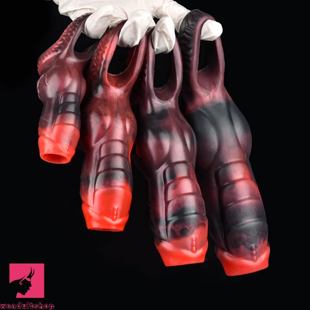 3.62in 4.72in 5.51in 6.69in Knot Animal Soft Dildo Sleeve Penis Extender