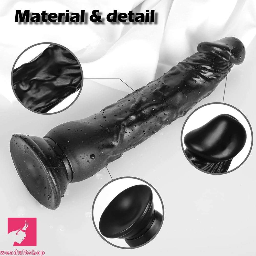 8.6in PVC Big Black Dildo Penis Adult Toy For Couples Clitoral Stimulator