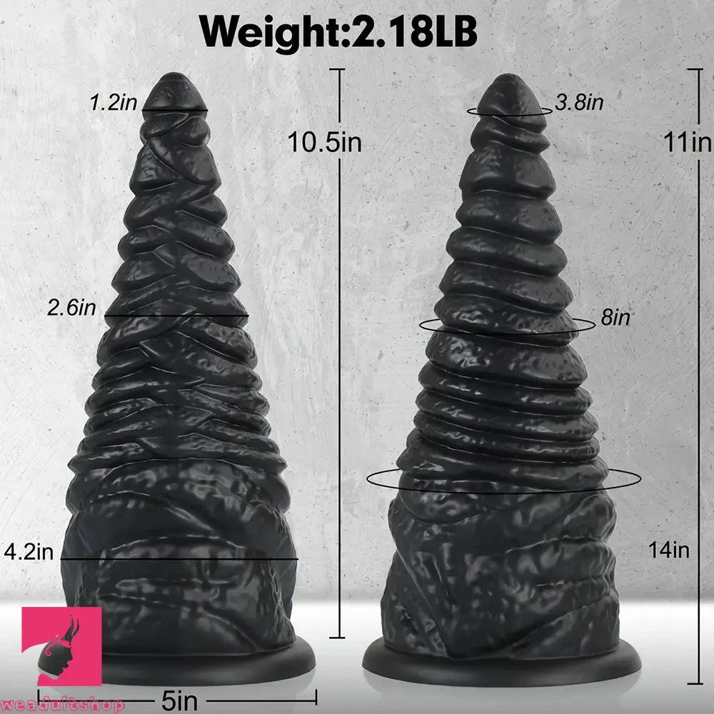 11in Huge Silicone Thick Anal Plug Dildo With Tapered Glans Ass Stretcher