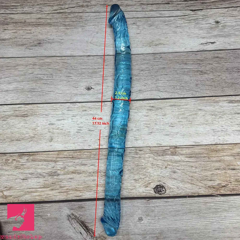 17.32in Long Dual Head Simulated Penis Dildo For G-Spot Cock Stimulation
