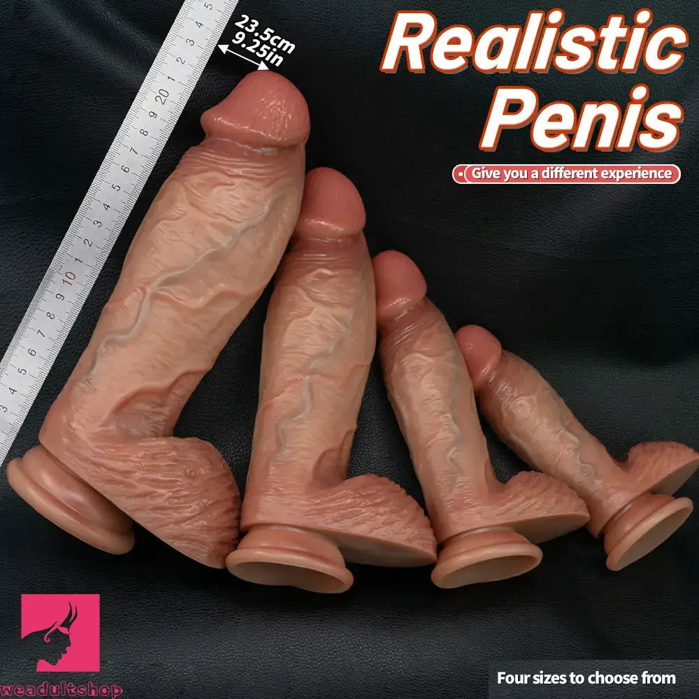 6.69in 7.48in 8.26in 9.25in Realistic Penis Strap on Thick Dildo Cock Toy