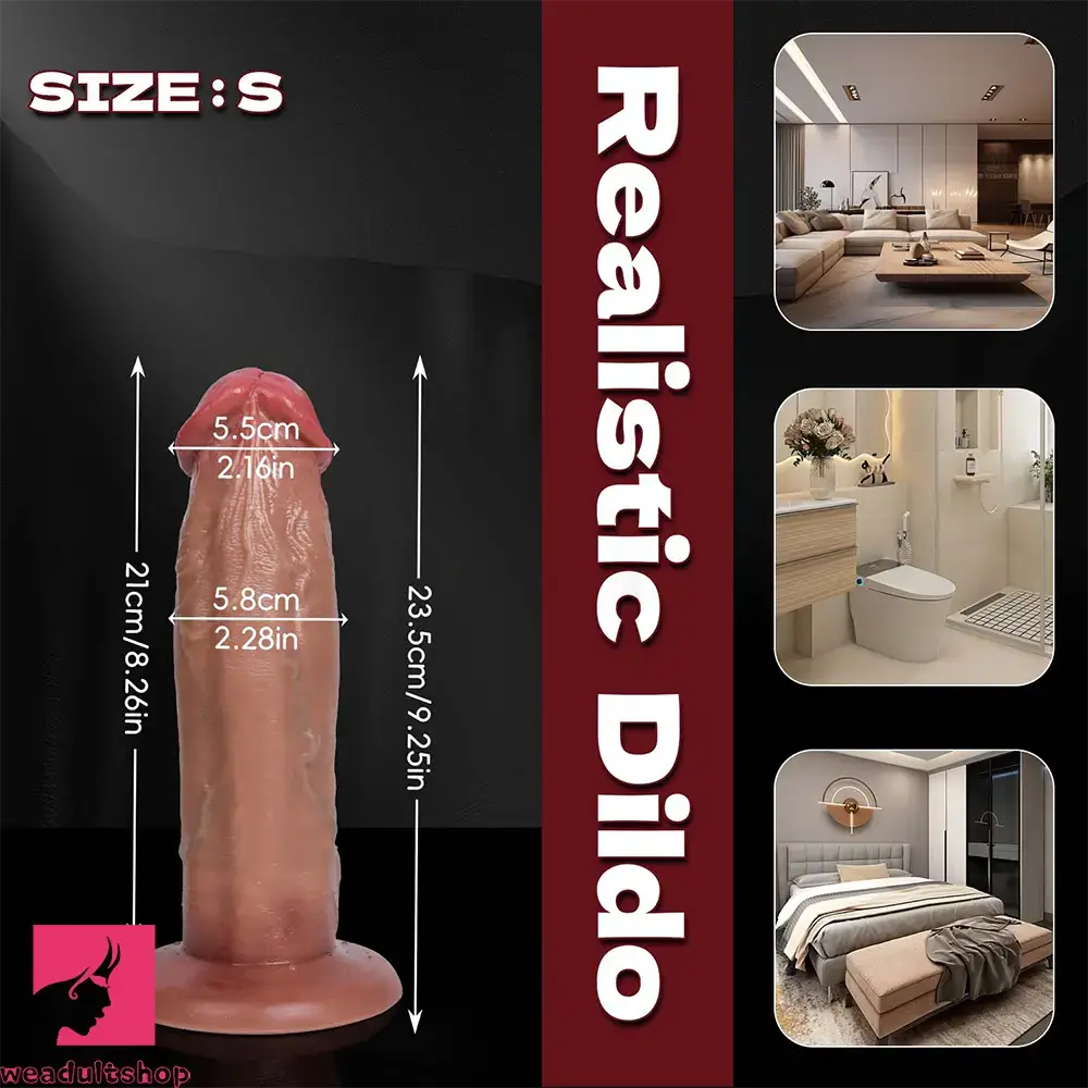 9.25in 10.82in 12.79in Big Head Egg Free Silicone Real Dildo For Female Love