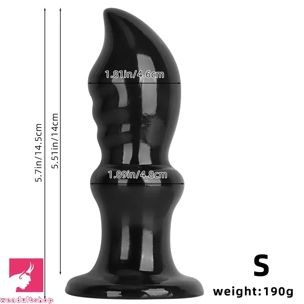 5.7in 8.26in 10.62in Black PVC Sword Large Clit Dilation Training Dildo