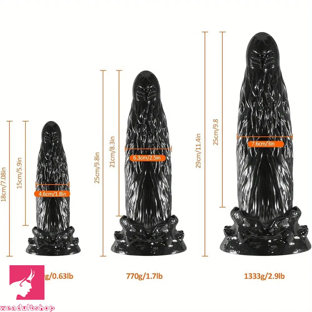 7.08in 9.8in 11.4in Monster Huge Fantasy Butt Plug Dildo For Clit Stretcher
