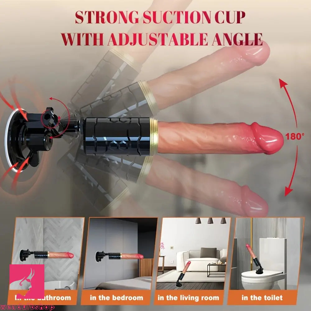 10.04in Portable Fuck Machine Thrusting Vibrating Dildo Liquid Silicone Vibrator