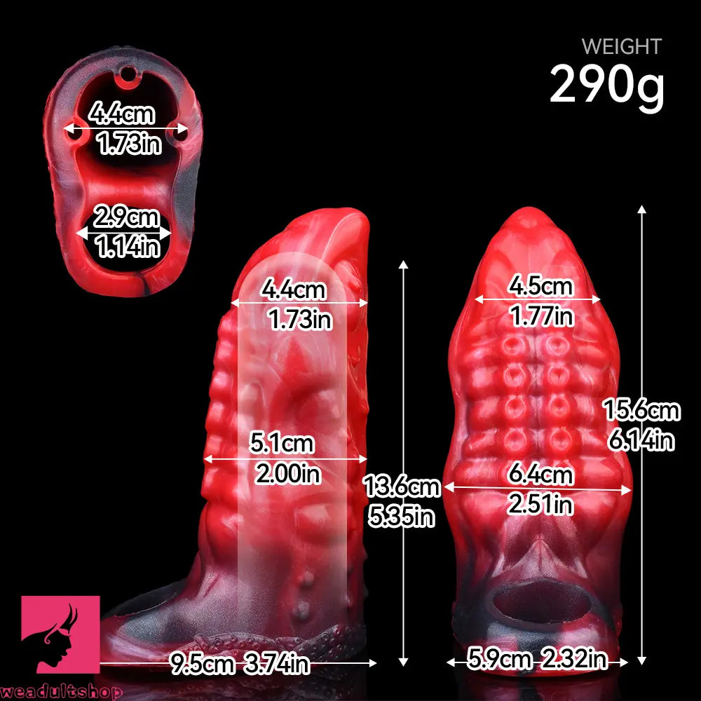 6.14in Hollow Dildo Built-in keel Vibration Remote Control Tentacle Penis Sleeve