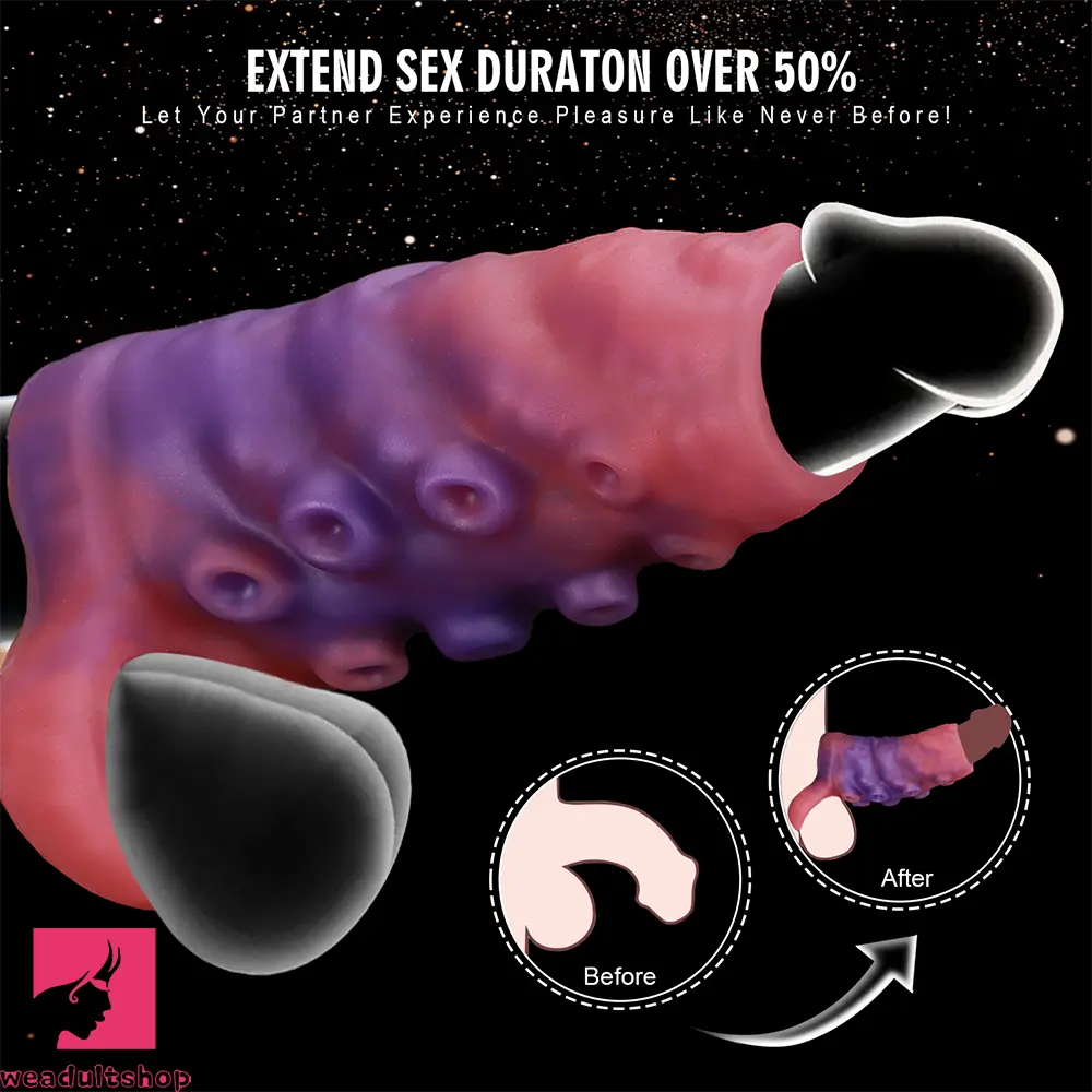 3.14in 4.13in 5.11in Tentacle Small Dildo Sleeve Adult Male Pornographic Tool