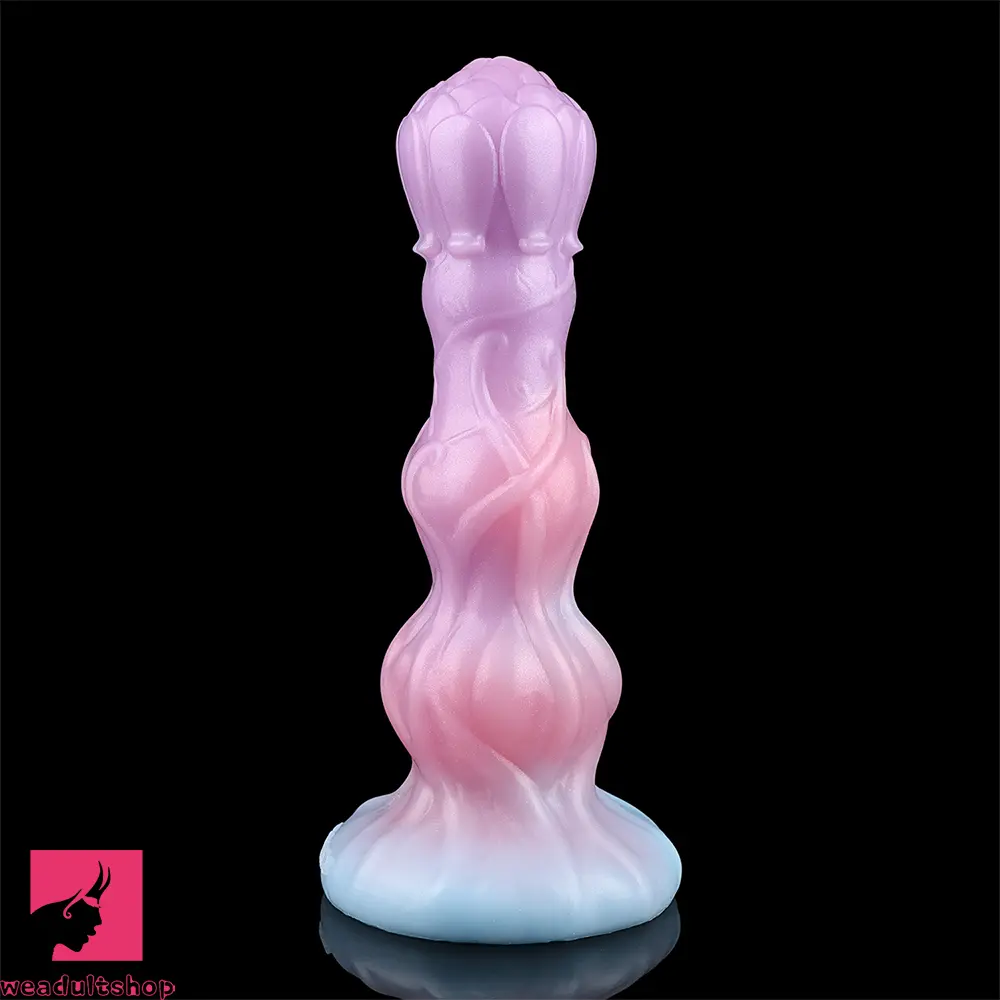 8.11in Inflatable Silicone Soft Dildo Squeeze Water Female Male Cock Toy