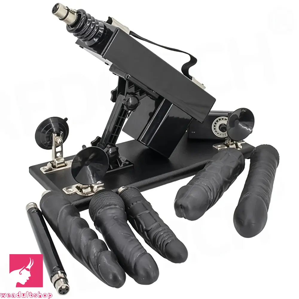 Electric Automatic Thrusting Dildo Fuck Machine with 5 Dildos 3XLR Connector