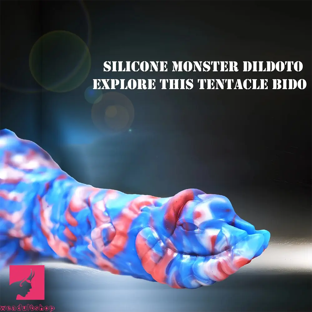 9.05in Monster Silicone Non-Realistic Fantasy Penis Dildo Female Clit Sex Toy