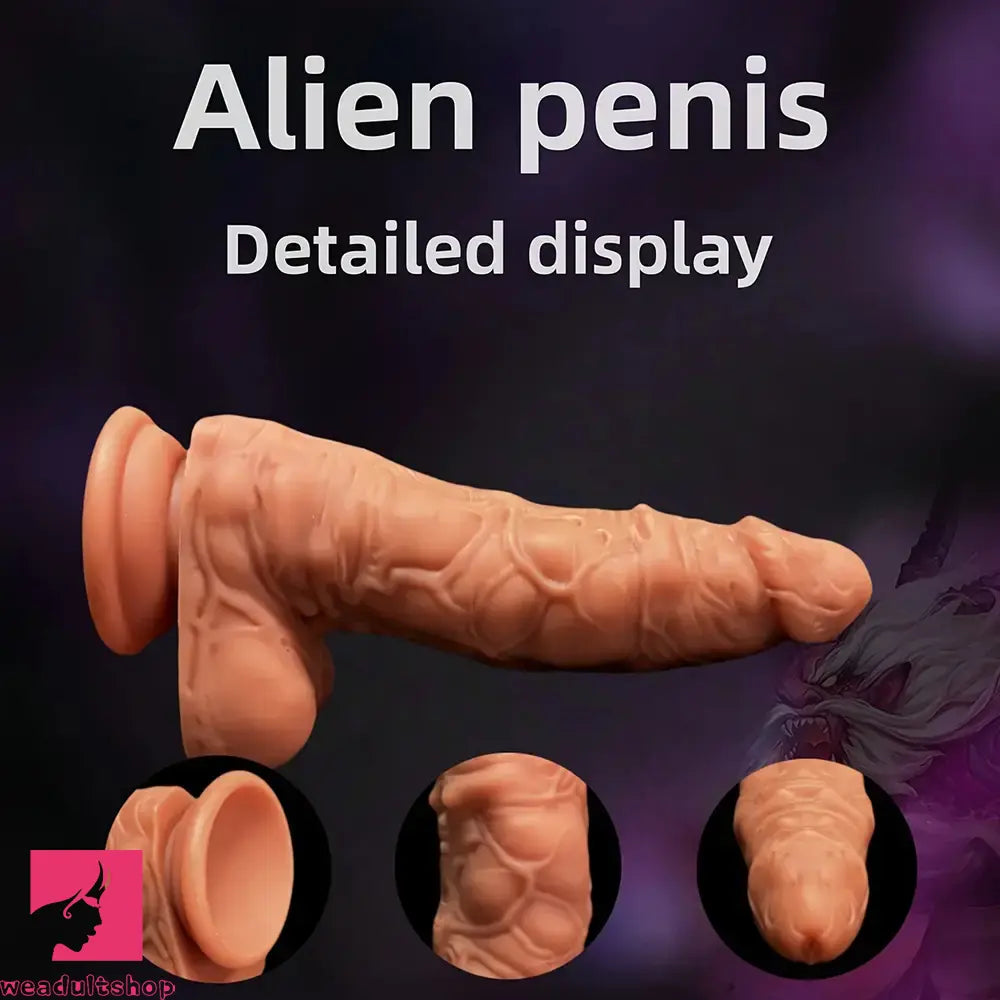 7.48in Realistic Liquid Silicone Beginner Friendly Clit Female Soft Dildo