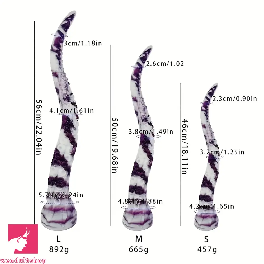 18.11in 19.68in 22.04in Super Long Deep Sea Octopus G Spot Fantasy Dildo