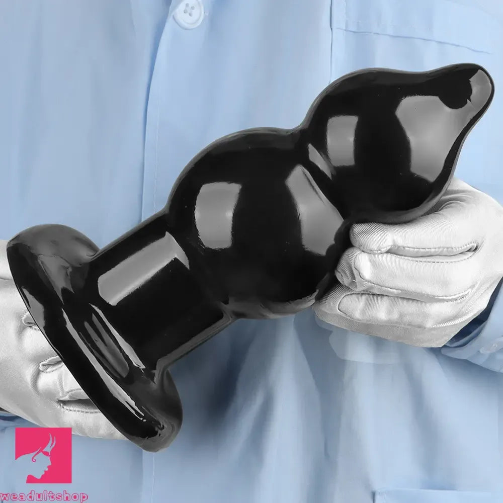 5.11in 9.05in Black Fantasy PVC Big Thick Butt Plug Dildo Cock Stimulator