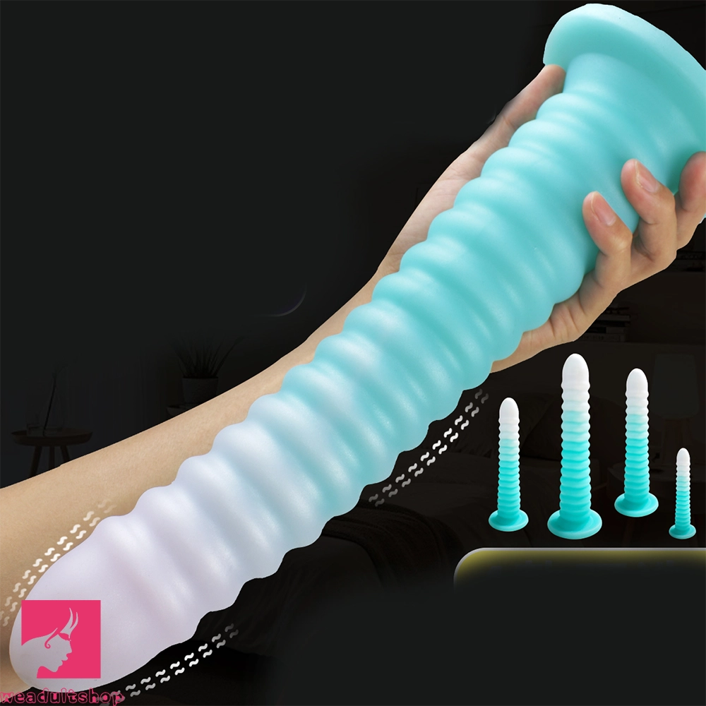 6.69in 9.05in 11in 13.1in Big Silicone Luminous Butt Plug Dildo For Prostate