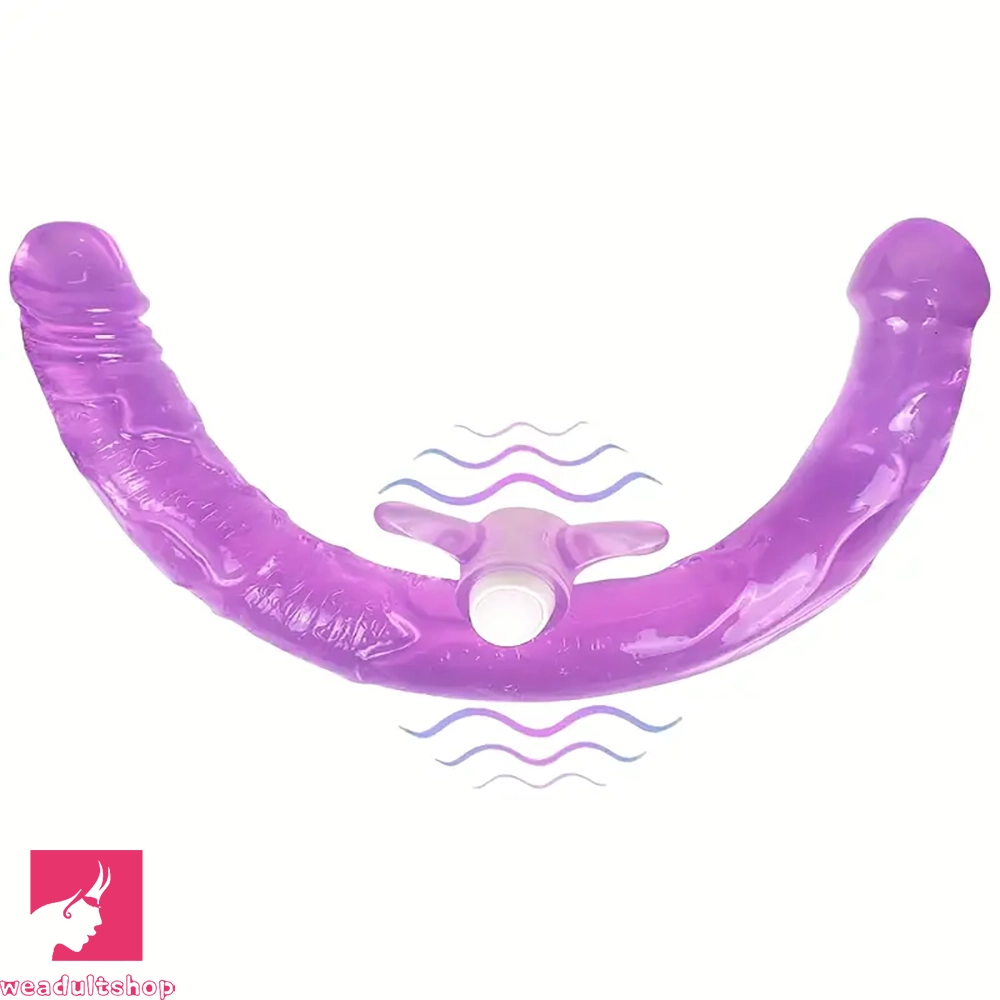 13.78in Double Ended Flexible Vibrating Double Penetration Cock Dildo